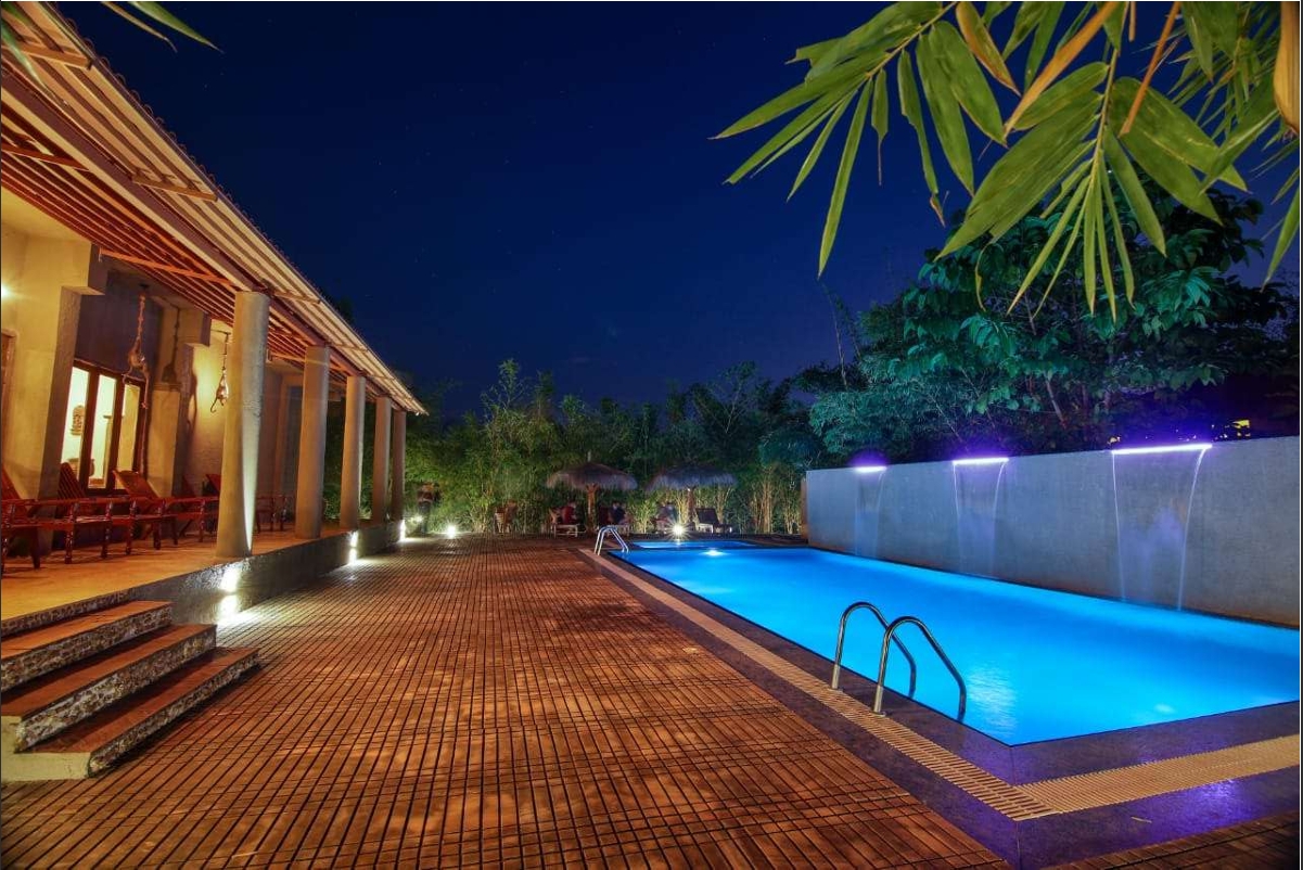 pool at night